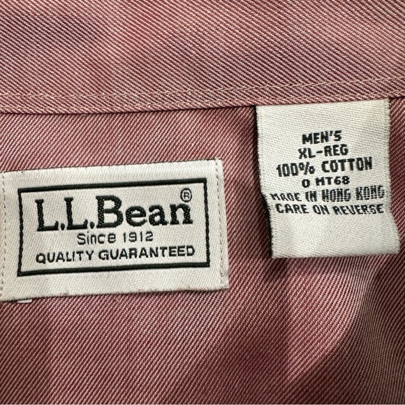 LL Bean Long Sleeve Button Up Shirt Regular Fit XL - Picture 4 of 6